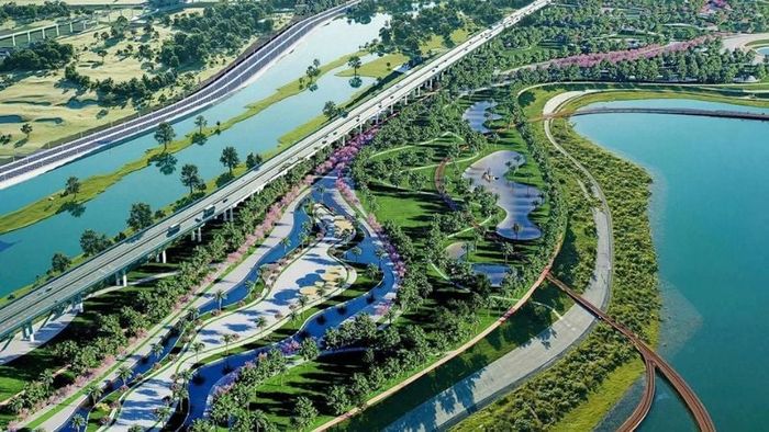 Phối cảnh tổng thể dự án Trục đại lộ cảnh quan sông Hồng