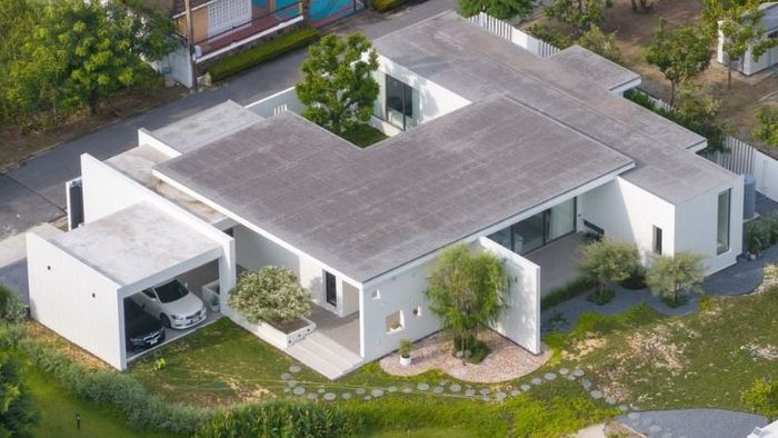 Kiến trúc của nhà chữ H nhìn từ trên cao (Nguồn: Báo Dân Việt)