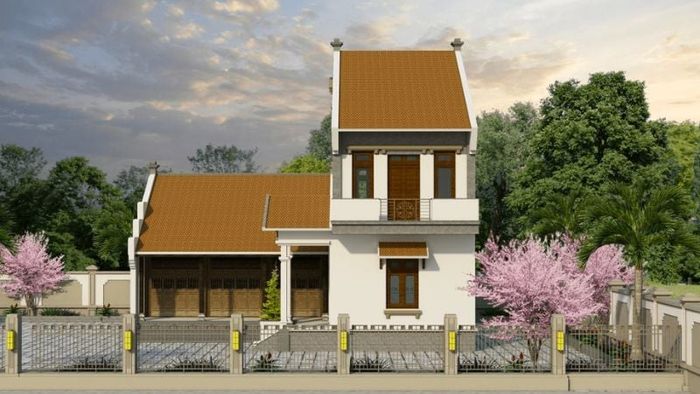 Nhà chữ Đinh hiện đại với kết cấu bê tông cốt thép – Ảnh: Trường Hải Land