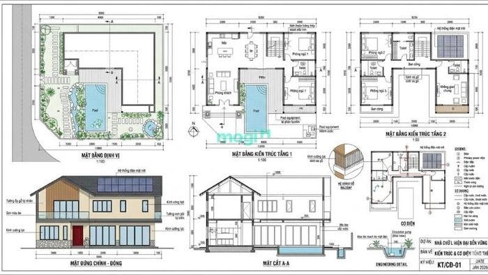 Tham khảo các bản vẽ hướng dẫn cách bố trí các phòng chức năng trong nhà chữ L