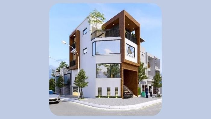 Nhà vát góc là ngôi nhà xây trên mảnh đất có góc bị cắt xéo, hoặc công trình được thiết kế với các góc lõm vào ở một hay nhiều điểm.