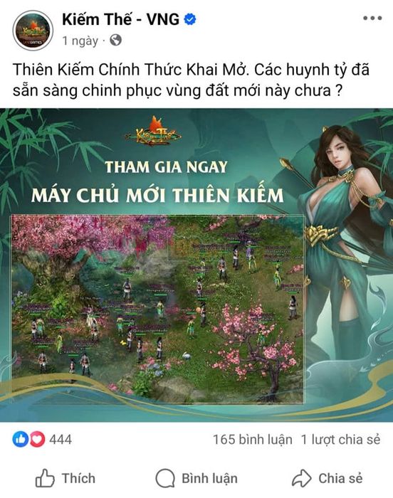 Kiếm Thế Chính Thức Ra Mắt Máy Chủ Mới Thiên Kiếm, Tặng Loạt Quà Hấp Dẫn Cho Các Game Thủ