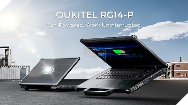 Oukitel RG14-P: Chiếc laptop cực kỳ bền bỉ chạy bằng năng lượng mặt trời chính thức xuất hiện