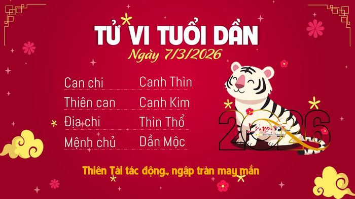 3 Tử vi hàng ngày 7-3-2026 - Dần