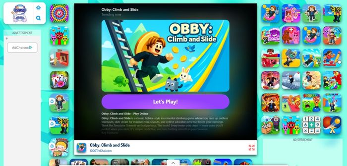 Obby: Climb and Slide mang đến trải nghiệm giải trí nhẹ nhàng và cực kỳ thú vị.