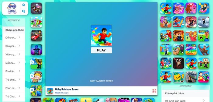 Obby Rainbow Tower mang đến vô vàn thử thách cho bạn chinh phục.