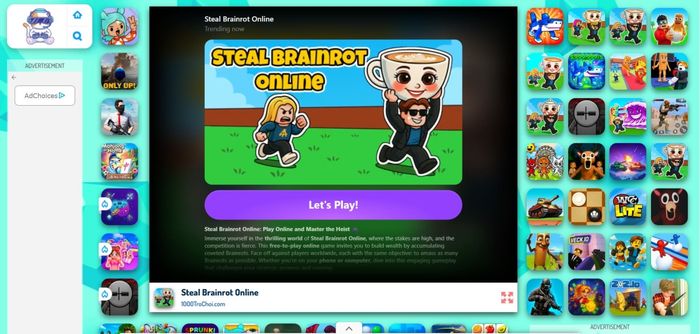 Steal Brainrot Online là một trò chơi chiến thuật cực kỳ chất lượng.