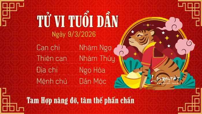 3 Tử vi hàng ngày 9-3-2026 - Tuổi Dần