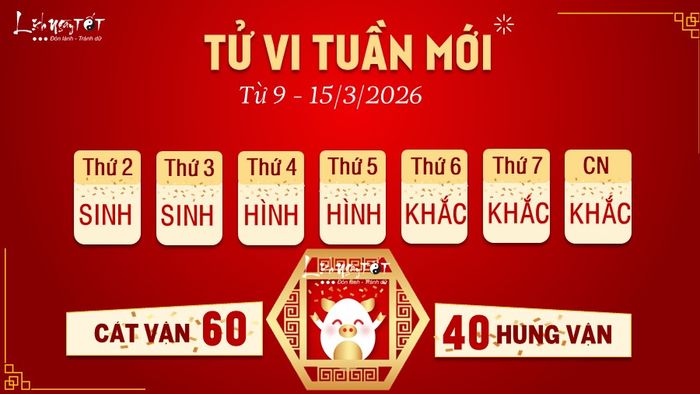 12 Tử vi tuần mới của 12 con giáp từ 9-15 3 2026 - Hợi