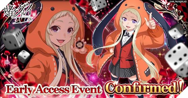 Kakegurui ALL IN sẽ ra mắt vào ngày 23 tháng 3, đồng thời mở early access cho những người chơi đăng ký sớm.