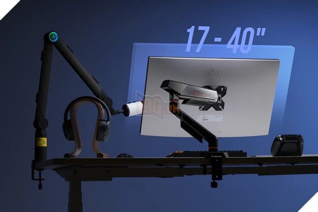 Hyperwork giới thiệu arm màn hình Alpha Pro Gen 2 với thiết kế lộ trợ lực đậm chất gaming, hỗ trợ màn hình lên đến 40 inch.