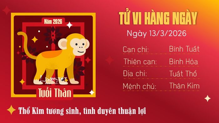 Tử vi hàng ngày 13/3/2026 - tuổi Thân