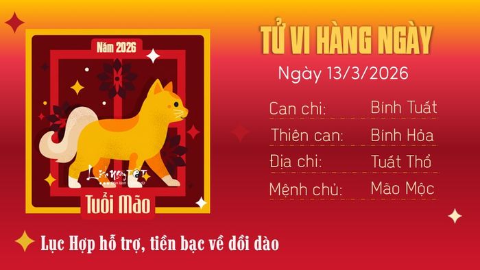 Tử vi hàng ngày 13/3/2026 - tuổi Mão