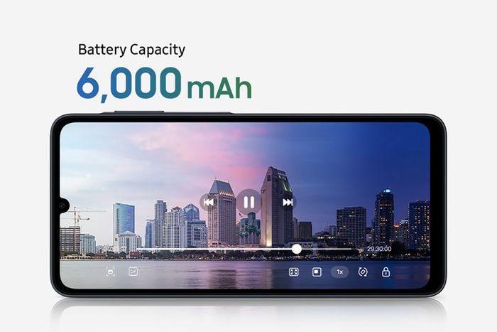 Pin 6,000 mAh đủ sức đồng hành cùng bạn suốt cả ngày