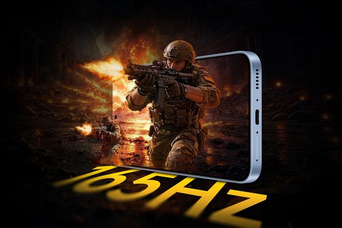 Màn hình của điện thoại hiển thị mượt mà với tần số quét 165Hz