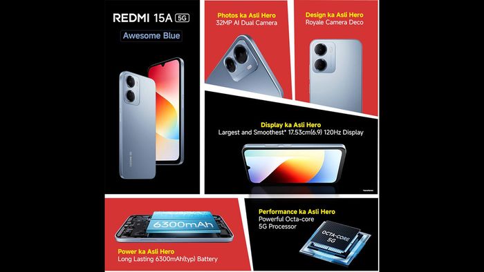 Những điểm nổi bật trên Redmi 15A 5G
