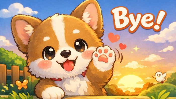 Hình ảnh tạm biệt dễ thương, cute - 5