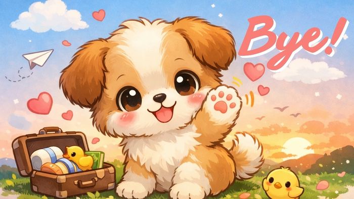 Hình ảnh tạm biệt dễ thương, cute - 6