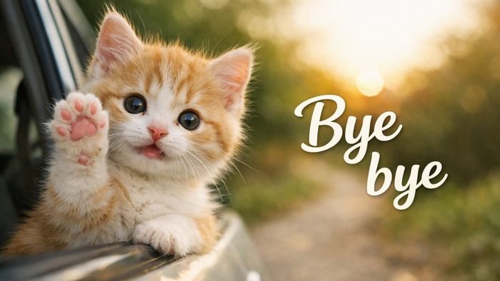 Hình ảnh tạm biệt dễ thương, cute - 3