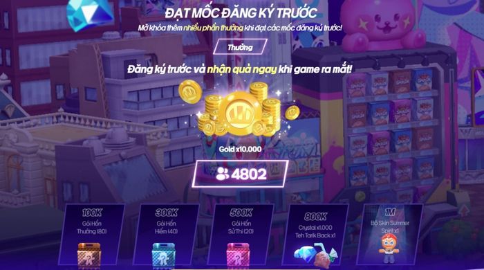 Đăng ký trước để nhận loạt phần thưởng hấp dẫn trong game
