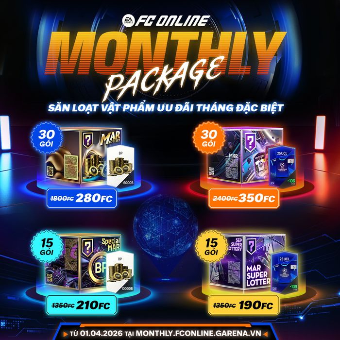 FC Online tháng 4 mang đến phúc lợi hoành tráng với các nhiệm vụ tuần và gói tháng cho game thủ.