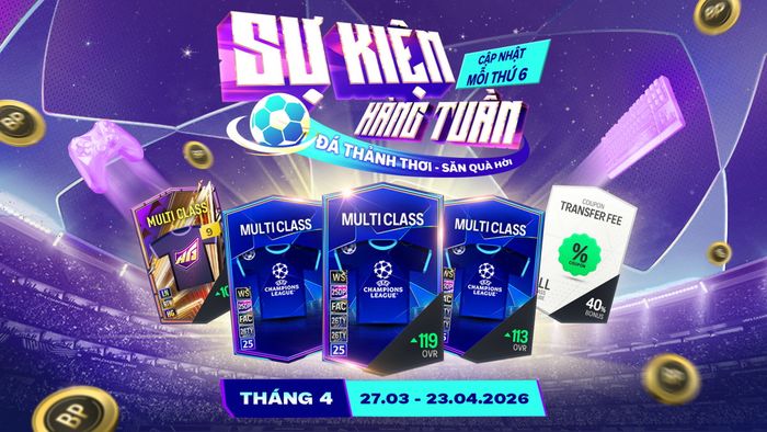 FC Online tháng 4 mang lại cho game thủ nhiều phúc lợi hấp dẫn thông qua các nhiệm vụ hàng tuần và gói tháng đầy giá trị.