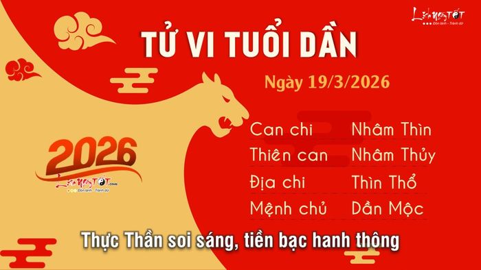 Tử vi hàng ngày 19/3/2026 của tuổi Dần