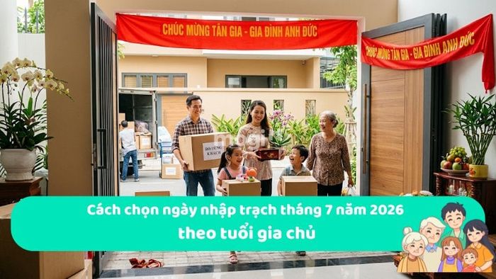 Hướng dẫn cách chọn ngày nhập trạch tháng 7 năm 2026 theo tuổi gia chủ