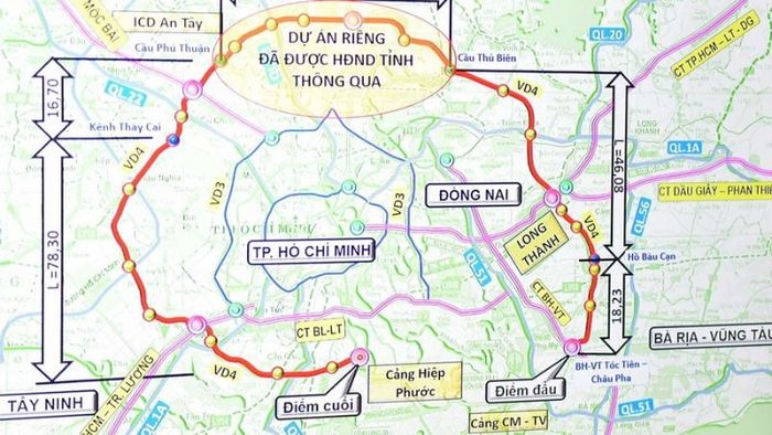 Dự án Vành đai 4 TP.HCM đóng vai trò là mắt xích quan trọng kết nối các tuyến cao tốc trong khu vực (Nguồn: Báo Vietnam Plus)