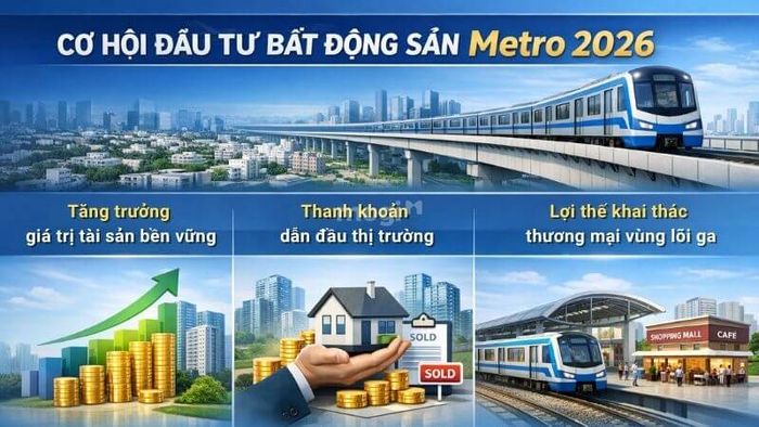 Các cơ hội nổi bật khi đầu tư vào bất động sản metro năm 2026.