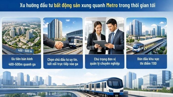 Một số xu hướng đầu tư bất động sản xung quanh các tuyến metro trong thời gian tới.