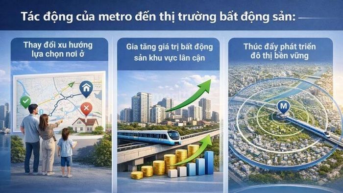 Dưới đây là một số tác động của hệ thống metro đối với thị trường bất động sản hiện nay.