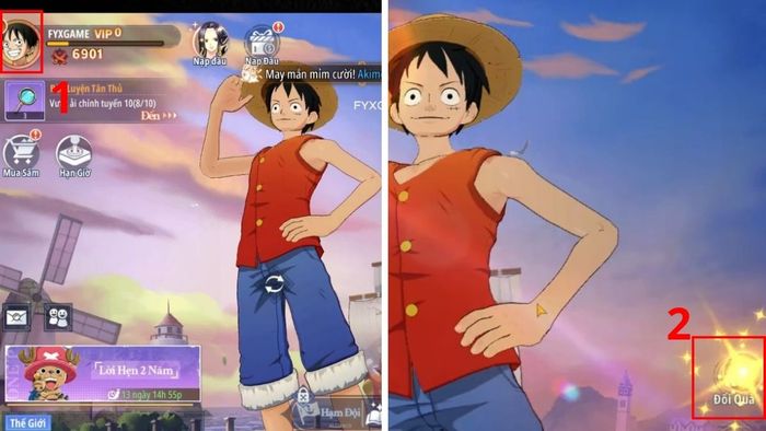 Hướng dẫn nhập mã Siêu Hải Tặc - bước đầu tiên