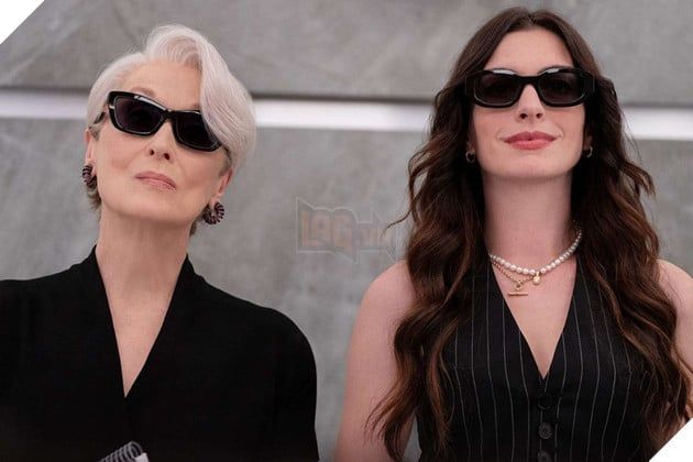 Chân dung của nữ diễn viên Meryl Streep cùng sao nữ Anne Hathaway.