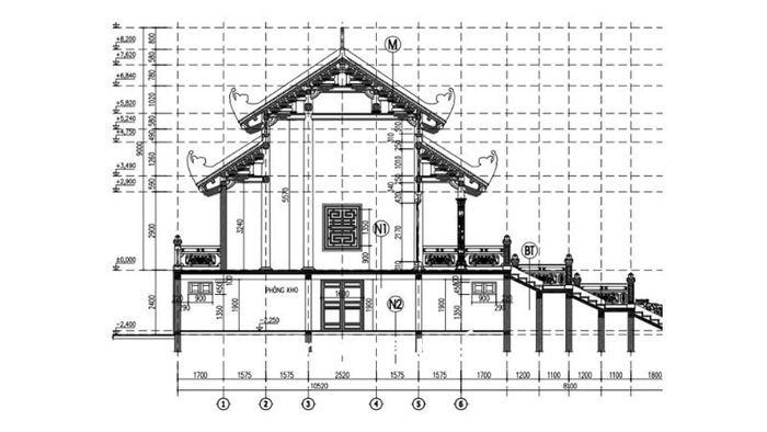 Tham khảo mẫu bản vẽ xây dựng nhà thờ họ để có cái nhìn trực quan hơn về cách bố trí hợp lý.