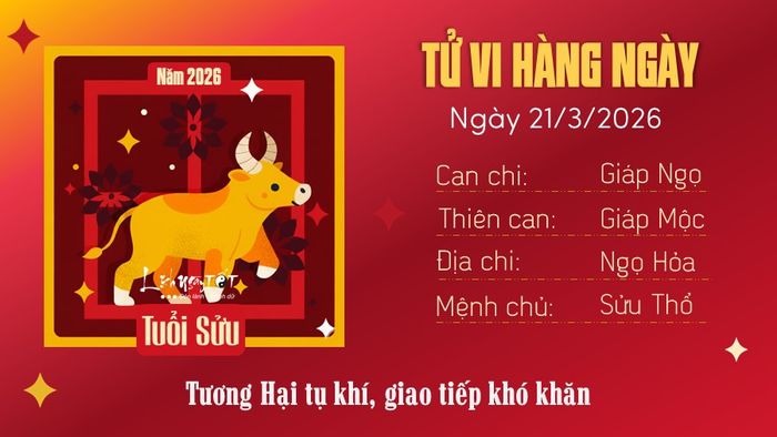 2 Tử vi hàng ngày 21-3-2026 - Sửu