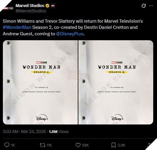 Marvel chính thức thông báo mùa 2 cho dự án truyền hình Wonder Man, tiếp tục hành trình đầy thú vị của series này.