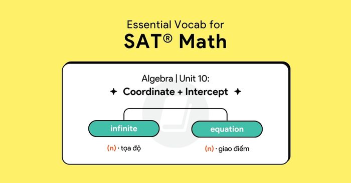 essential vocab for sat math algebra unit 11 coordinate and intercept