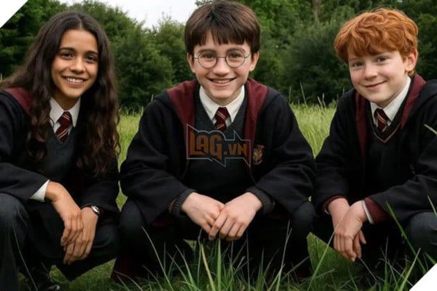 Hình ảnh của bộ ba diễn viên Dominic McLaughlin, Alastair Stout và Arabella Stanton.