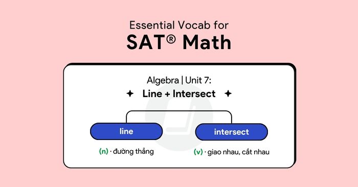 key vocab for sat math algebra unit 7 line and intersection