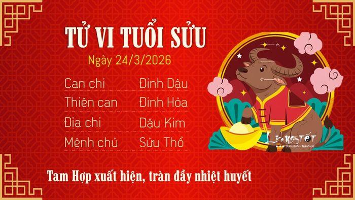 2 Tử vi hàng ngày 24-3-2026 - Sửu