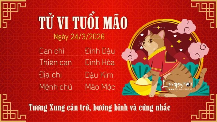 4 Tử vi hàng ngày 24-3-2026 - Mão