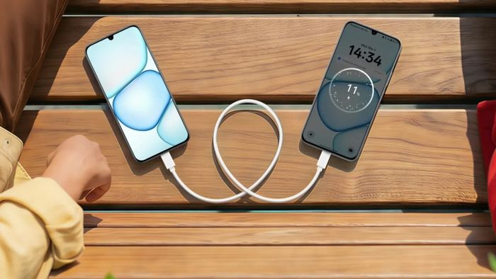 realme C100 được trang bị sạc nhánh thông minh và hỗ trợ sạc ngược có dây
