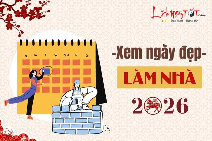 Ngày đẹp làm nhà năm 2026