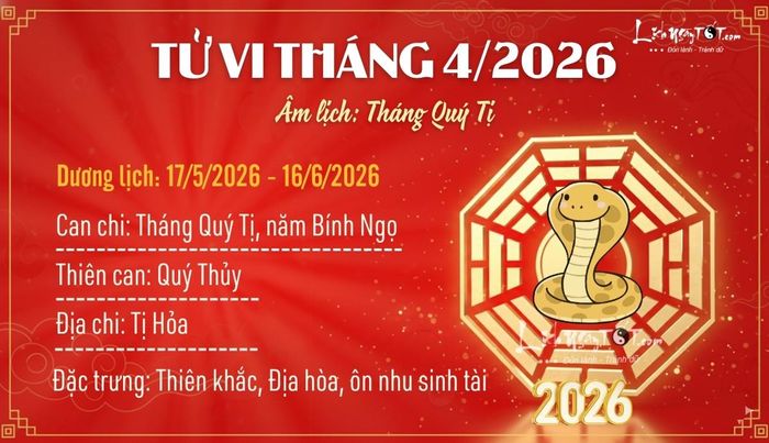 Tổng quan tử vi tháng 4/2026