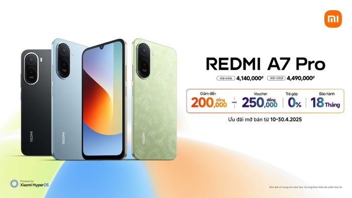 Đợt mở bán đầu tiên mang đến ưu đãi giảm giá trực tiếp 200.000 đồng cho khách hàng mua REDMI A7 Pro.