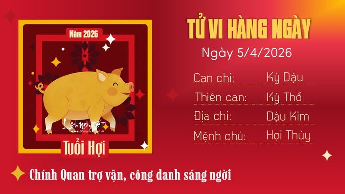 Tử vi hàng ngày 5/4/2026 - Hợi