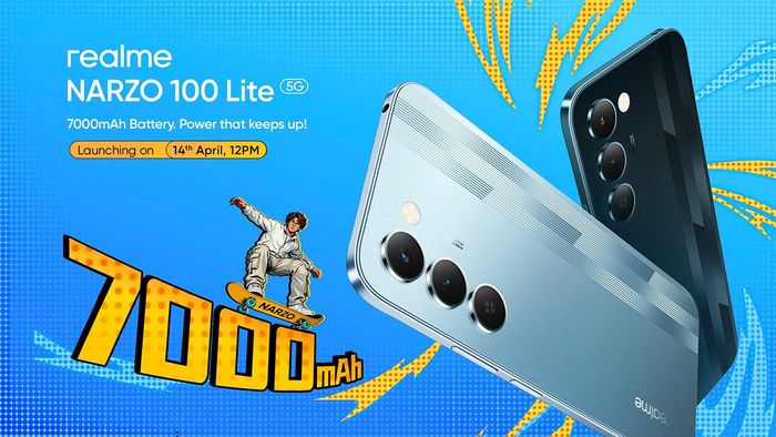 Mẫu điện thoại realme Narzo 100 Lite 5G sẽ chính thức trình làng vào ngày 14 tháng 4 tới.