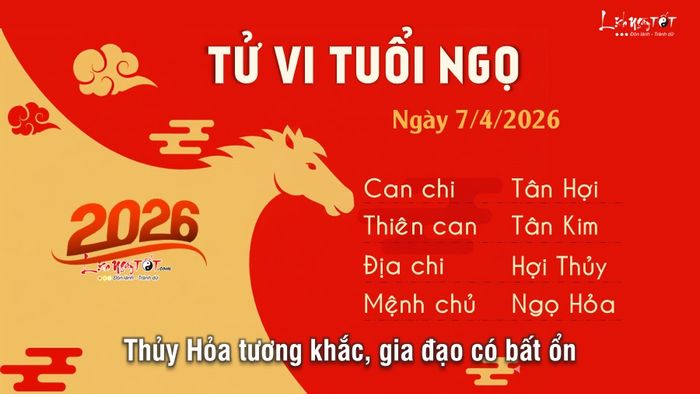 Tử vi hàng ngày 7/4/2026 tuổi Ngọ