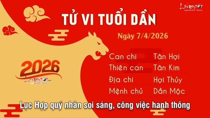 Tử vi hàng ngày 7/4/2026 tuổi Dần